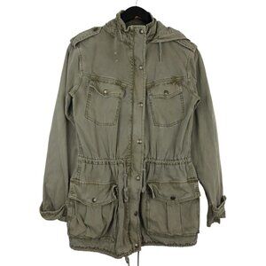 Talula Trooper Jacket Lived-in Utility Azure Skies in Dark Olive Green Size XS